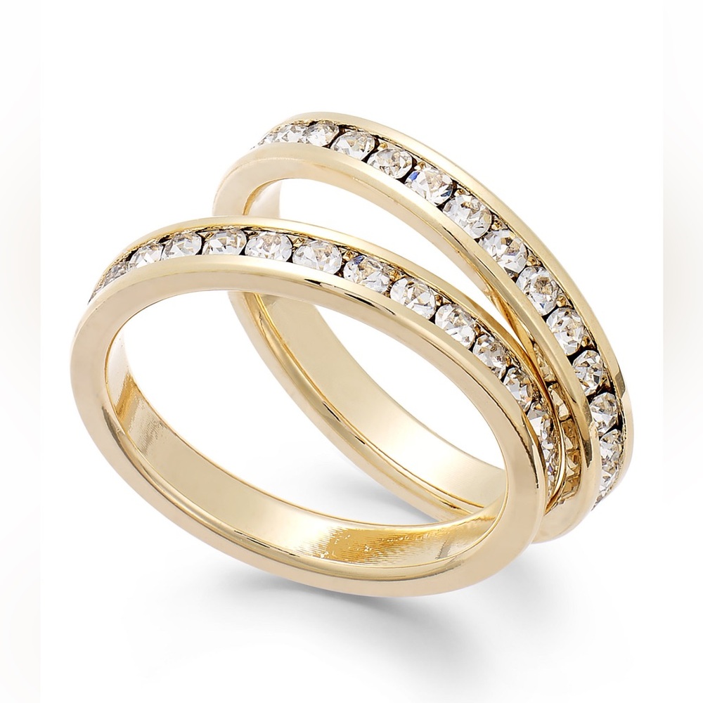 NWT! Charter Club Gold-Plated Eternity Band Stacking Set, Size 5